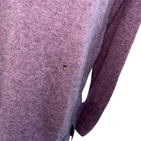 100% 2 ply cashmere adrienne vittadini dusty lavender turtleneck sweater M - Picture 3 of 3